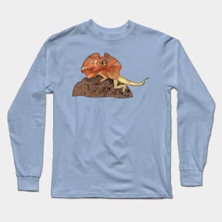 Frilled-neck lizard cartoon illustration Long Sleeve T-Shirt